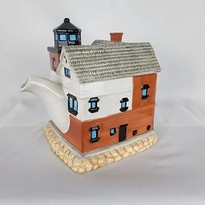 Lefton Lighthouse Round Island Mich Teapot